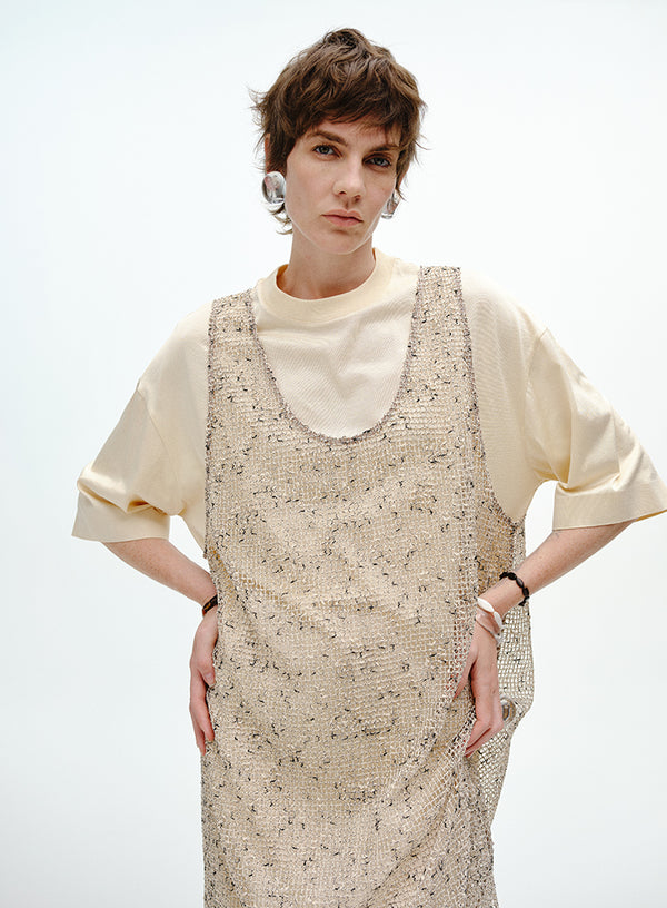 Mesh Two-Piece T-Shirt Dress