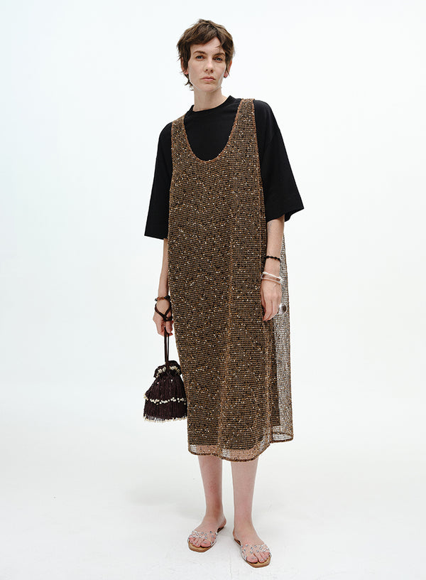 Mesh Two-Piece T-Shirt Dress