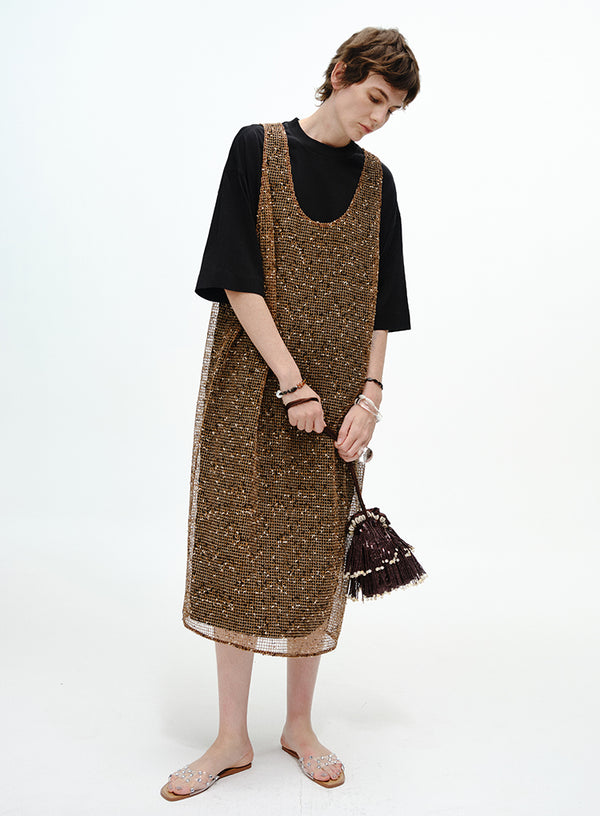 Mesh Two-Piece T-Shirt Dress