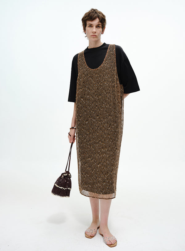 Mesh Two-Piece T-Shirt Dress