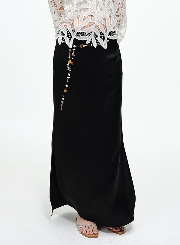Side-Vent Midi Skirt