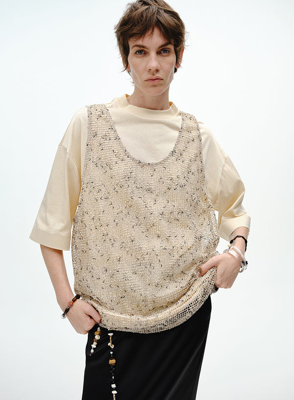 Mesh Two-Piece T-Shirt