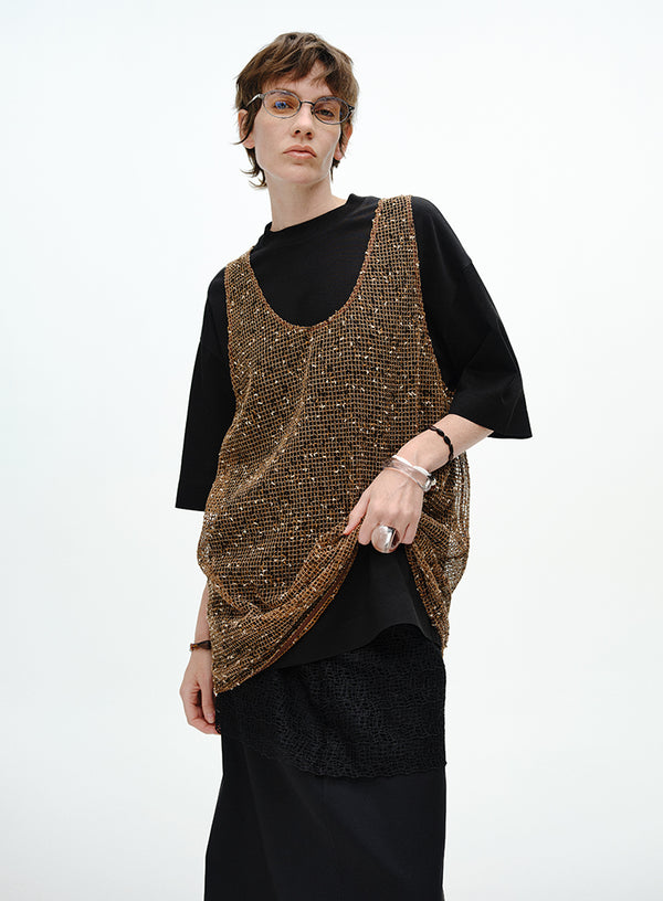 Mesh Two-Piece T-Shirt