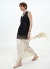 Elegant High-Slit Tail Skirt