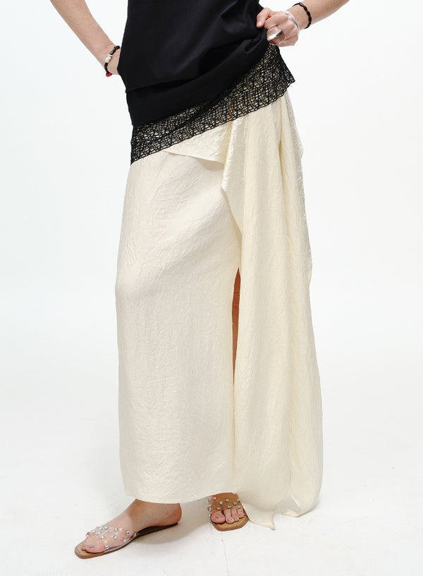Elegant High-Slit Tail Skirt