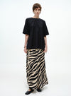 Flared Waist-Chain Skirt