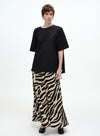 Flared Waist-Chain Skirt