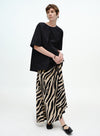 Flared Waist-Chain Skirt