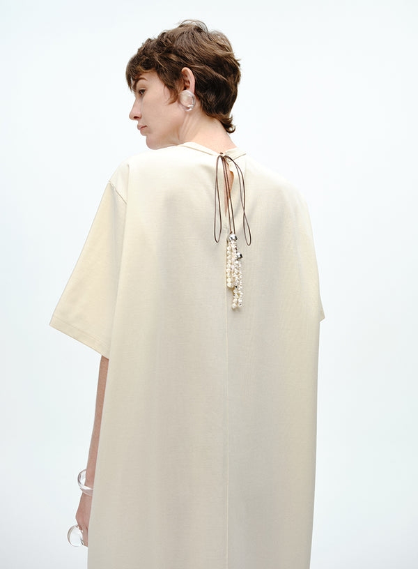 Pearl Chain T-Shirt Dress