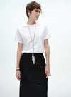Soft Solid Pearl Chain Tee