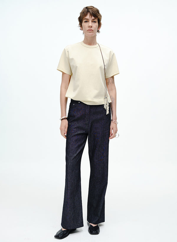 Soft Solid Pearl Chain Tee
