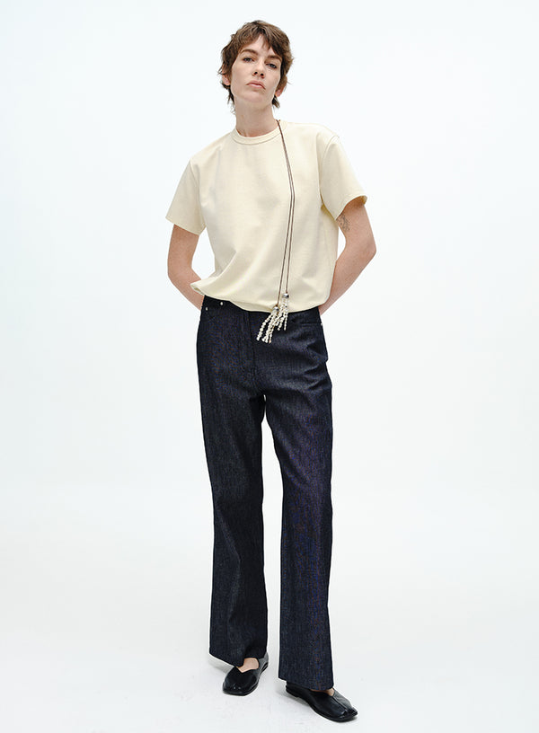Soft Solid Pearl Chain Tee
