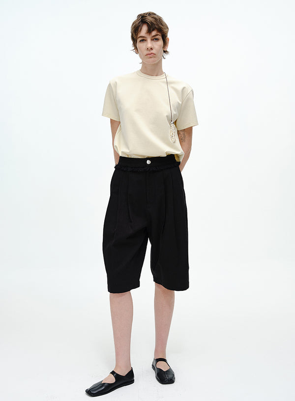 Soft Solid Pearl Chain Tee