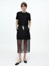 Soft Solid Pearl Chain Tee
