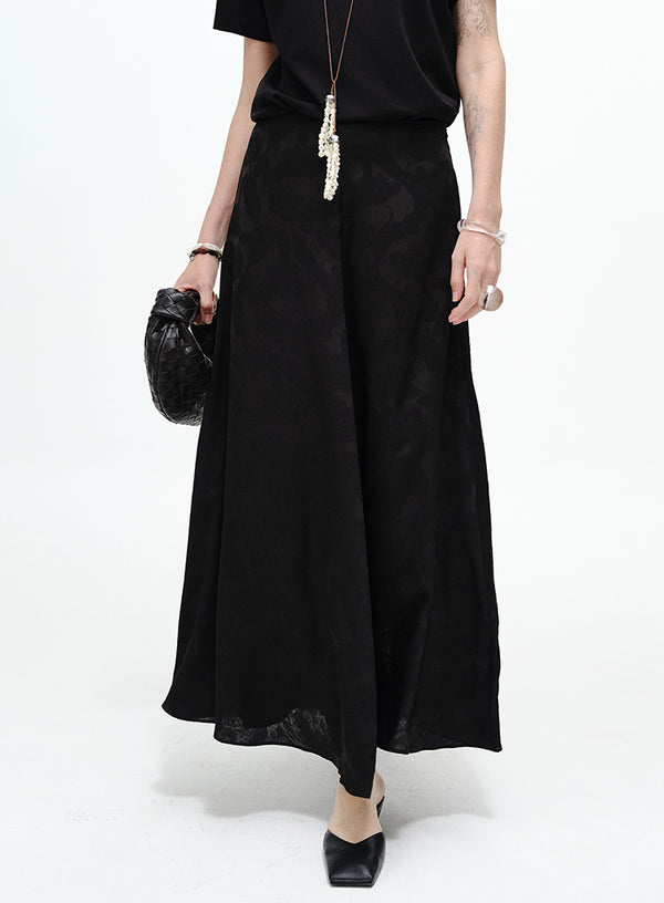 Flared Waist-Chain Skirt