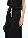 Flared Waist-Chain Skirt