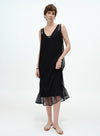 V-Neck Layered Slip Dress