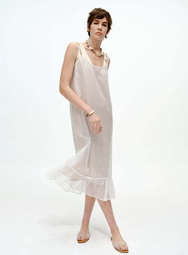 V-Neck Layered Slip Dress