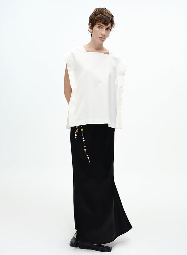 Side-Vent Midi Skirt