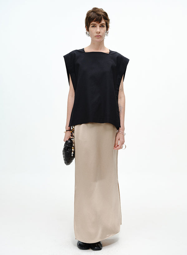 Side-Vent Midi Skirt