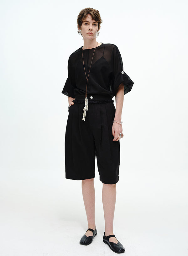 Effortless Linen Mid-Length Shorts