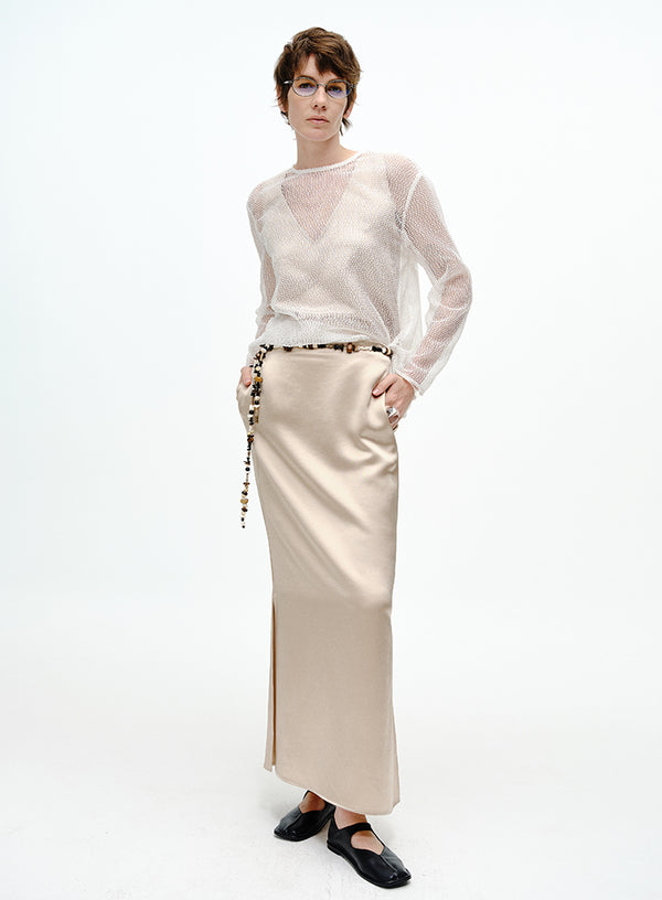Side-Vent Midi Skirt