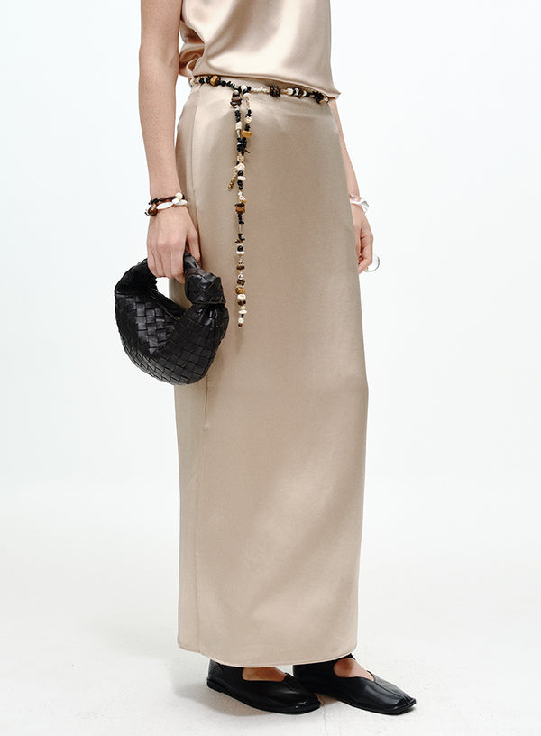 Side-Vent Midi Skirt