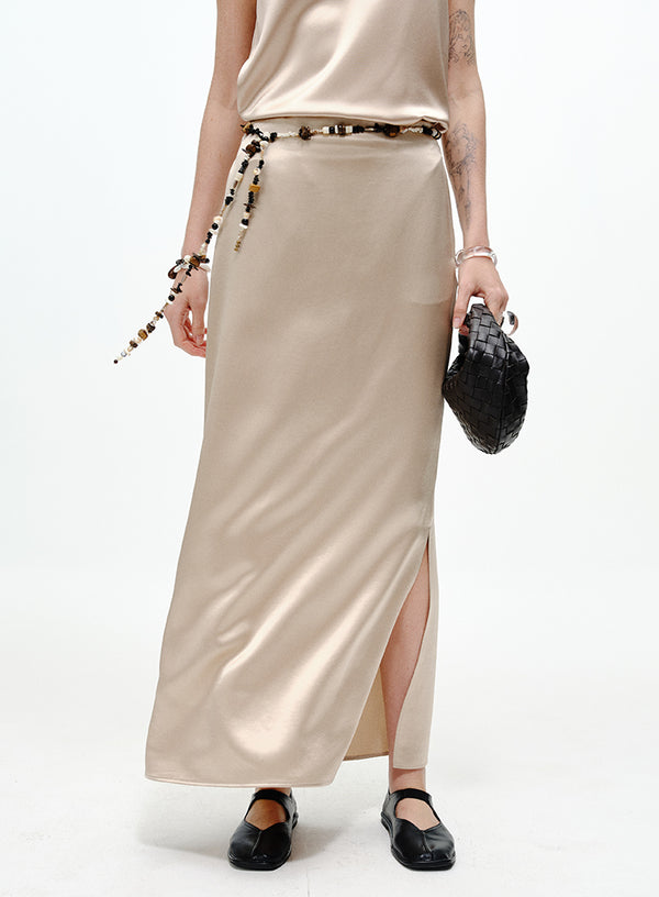 Side-Vent Midi Skirt