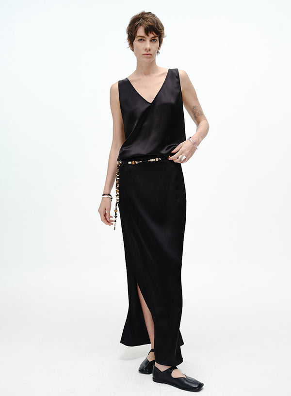 Side-Vent Midi Skirt