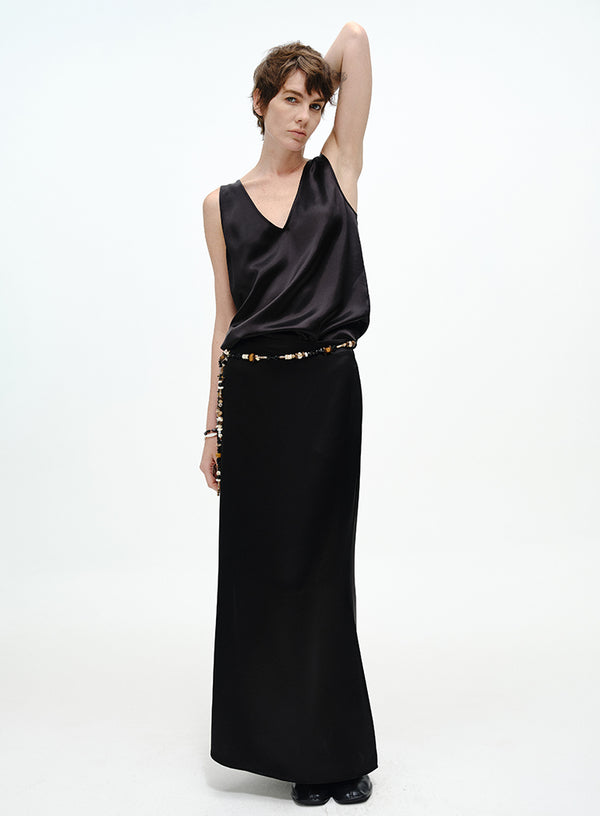 Side-Vent Midi Skirt