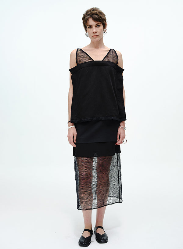 Raw-Edge Slub Cotton Camisole