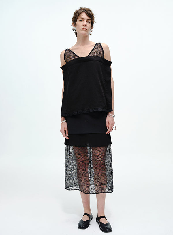 Raw-Edge Slub Cotton Camisole