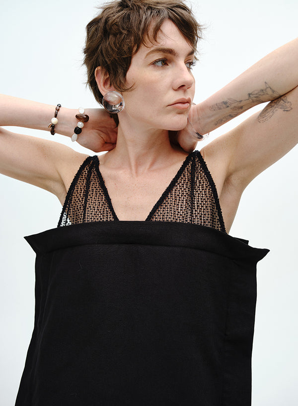 Raw-Edge Slub Cotton Camisole