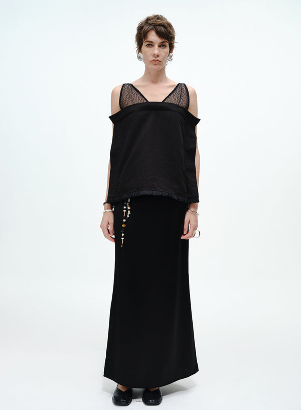 Raw-Edge Slub Cotton Camisole