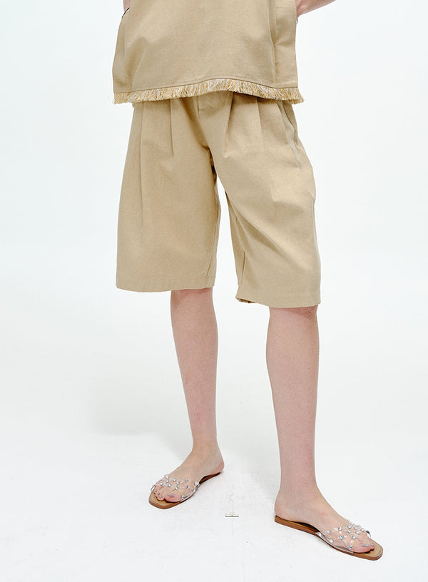 Effortless Linen Mid-Length Shorts