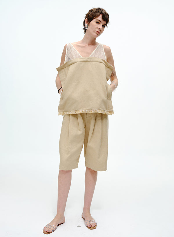 Effortless Linen Mid-Length Shorts