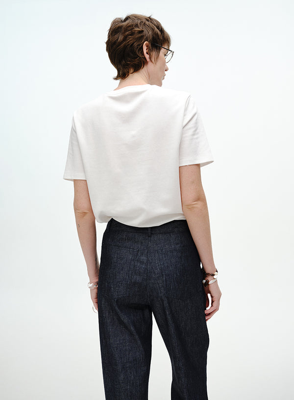 Skin-Friendly Pearl Chain Tee