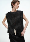 Pearl-Threaded Backless Tank