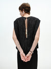 Pearl-Threaded Backless Tank