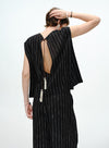 Pearl-Threaded Backless Tank