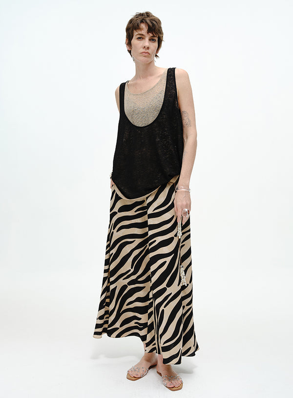 V-hals blomsterblonde tanktop