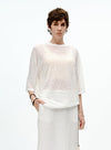 Draped Cotton Jersey Short Sleeve