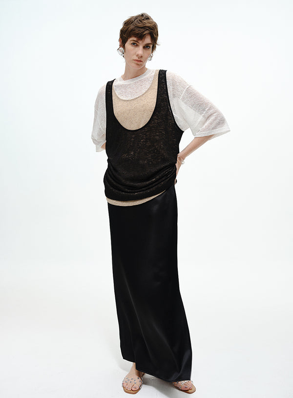 V-hals blomsterblonde tanktop