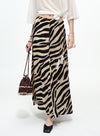 Flared Waist-Chain Skirt