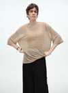 Draped Cotton Jersey Short Sleeve