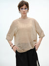 Draped Cotton Jersey Short Sleeve