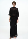 Draped Cotton Jersey Short Sleeve