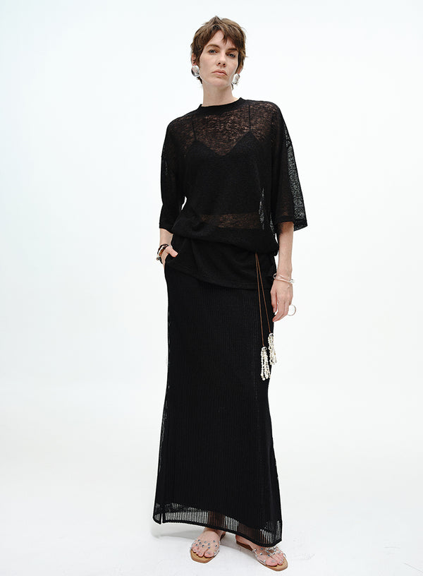 Draped Cotton Jersey Short Sleeve