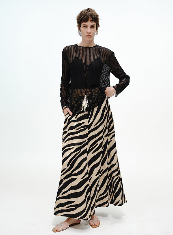 Sheer Ribbed Cover-Up Top