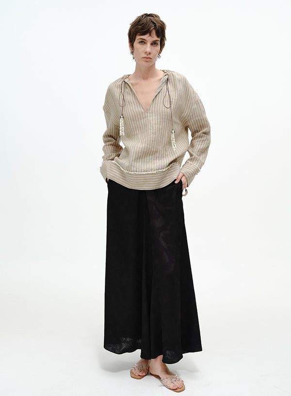 Relaxed Linen Stripe Shirt
